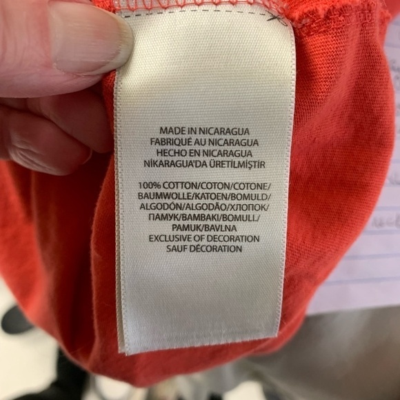 COPY - Polo Ralph Lauren large V neck T shirt cap sleeve 19 in pit coastal chic - Picture 5 of 5